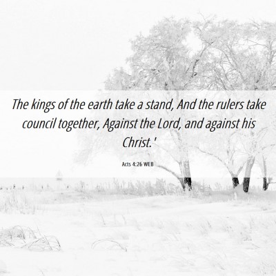 Picture 06 - Acts 4:26 WEB - The kings of the earth take a stand, And the - Bible Verse Picture