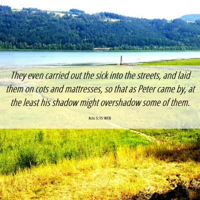Picture 06 - Acts 5:15 WEB - They even carried out the sick into the streets, - Bible Verse Picture