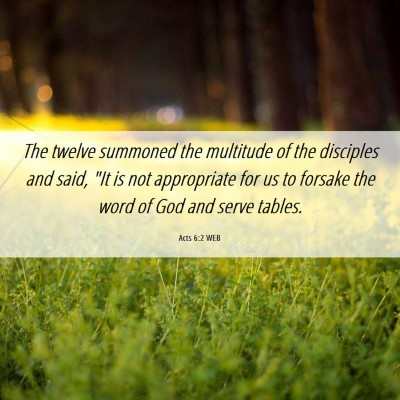 Picture 06 - Acts 6:2 WEB - The twelve summoned the multitude of the - Bible Verse Picture