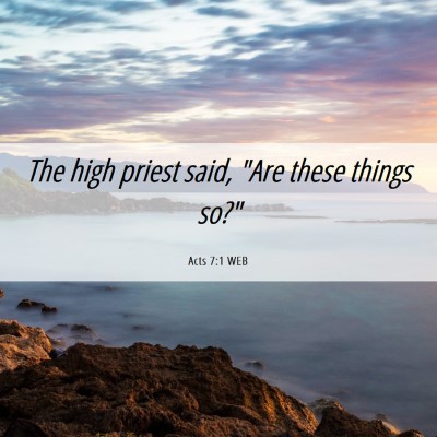 Picture 06 - Acts 7:1 WEB - The high priest said, 