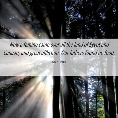 Picture 06 - Acts 7:11 WEB - Now a famine came over all the land of Egypt and - Bible Verse Picture