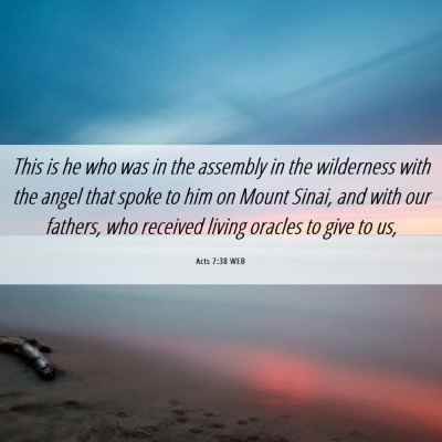 Picture 06 - Acts 7:38 WEB - This is he who was in the assembly in the - Bible Verse Picture