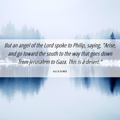 Picture 06 - Acts 8:26 WEB - But an angel of the Lord spoke to Philip, saying, - Bible Verse Picture