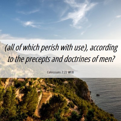 Picture 06 - Colossians 2:22 WEB - (all of which perish with use), according to the - Bible Verse Picture