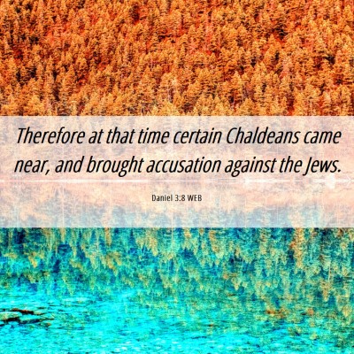 Picture 06 - Daniel 3:8 WEB - Therefore at that time certain Chaldeans came - Bible Verse Picture