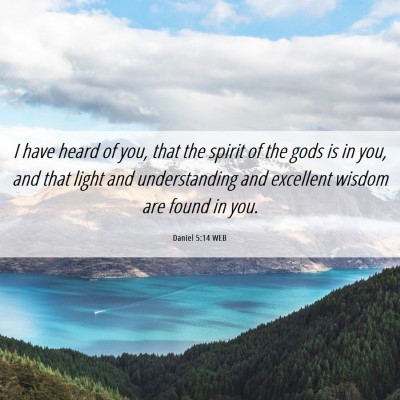Picture 06 - Daniel 5:14 WEB - I have heard of you, that the spirit of the gods - Bible Verse Picture