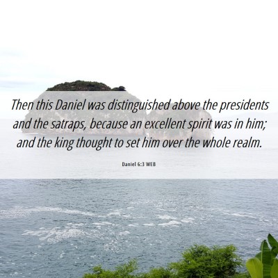 Picture 06 - Daniel 6:3 WEB - Then this Daniel was distinguished above the - Bible Verse Picture