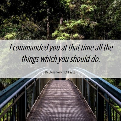 Picture 06 - Deuteronomy 1:18 WEB - I commanded you at that time all the things which - Bible Verse Picture