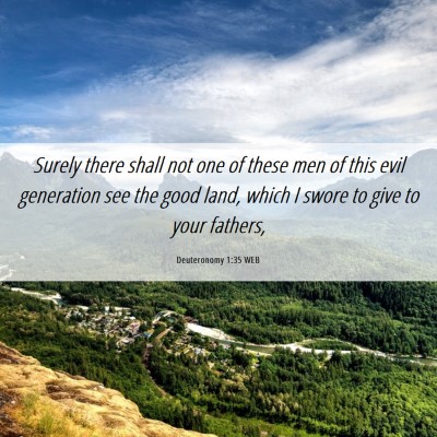 Picture 06 - Deuteronomy 1:35 WEB - Surely there shall not one of these men of this - Bible Verse Picture