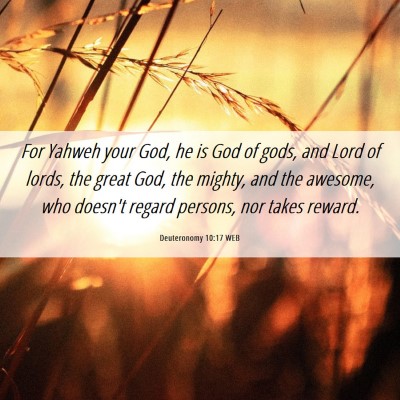 Picture 06 - Deuteronomy 10:17 WEB - For Yahweh your God, he is God of gods, and Lord - Bible Verse Picture