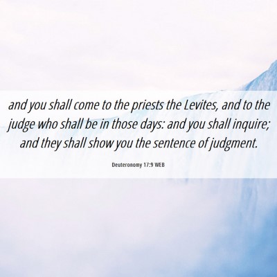 Picture 06 - Deuteronomy 17:9 WEB - and you shall come to the priests the Levites, - Bible Verse Picture