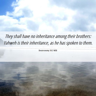 Picture 06 - Deuteronomy 18:2 WEB - They shall have no inheritance among their - Bible Verse Picture