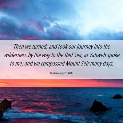 Picture 06 - Deuteronomy 2:1 WEB - Then we turned, and took our journey into the - Bible Verse Picture