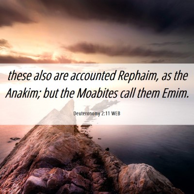 Picture 06 - Deuteronomy 2:11 WEB - these also are accounted Rephaim, as the Anakim; - Bible Verse Picture