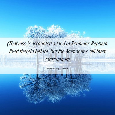 Picture 06 - Deuteronomy 2:20 WEB - (That also is accounted a land of Rephaim: - Bible Verse Picture
