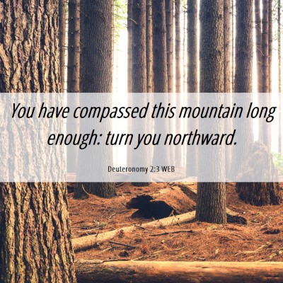 Picture 06 - Deuteronomy 2:3 WEB - You have compassed this mountain long enough: - Bible Verse Picture