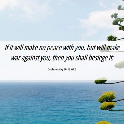 Picture 06 - Deuteronomy 20:12 WEB - If it will make no peace with you, but will make - Bible Verse Picture