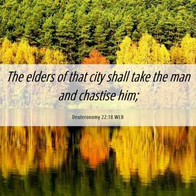 Picture 06 - Deuteronomy 22:18 WEB - The elders of that city shall take the man and - Bible Verse Picture