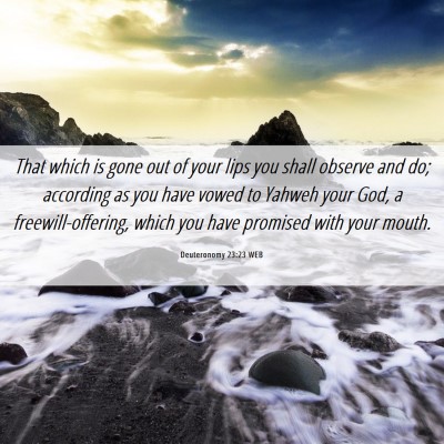 Picture 06 - Deuteronomy 23:23 WEB - That which is gone out of your lips you shall - Bible Verse Picture