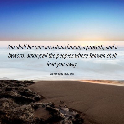 Picture 06 - Deuteronomy 28:37 WEB - You shall become an astonishment, a proverb, and - Bible Verse Picture