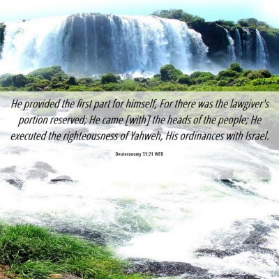Picture 06 - Deuteronomy 33:21 WEB - He provided the first part for himself, For there - Bible Verse Picture
