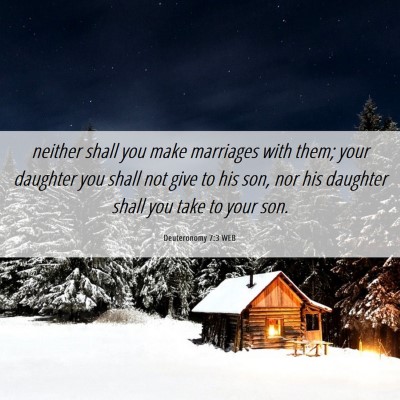 Picture 06 - Deuteronomy 7:3 WEB - neither shall you make marriages with them; your - Bible Verse Picture