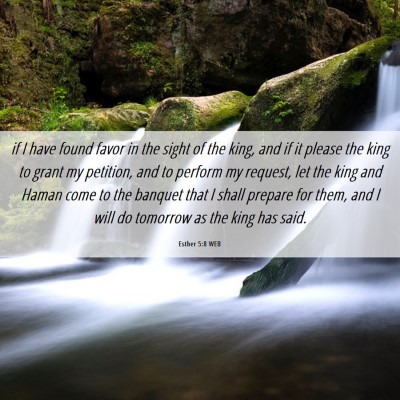 Picture 06 - Esther 5:8 WEB - if I have found favor in the sight of the king, - Bible Verse Picture