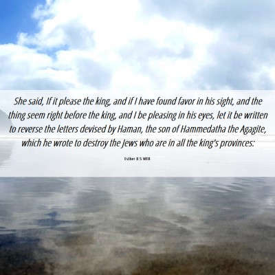 Picture 06 - Esther 8:5 WEB - She said, If it please the king, and if I have - Bible Verse Picture