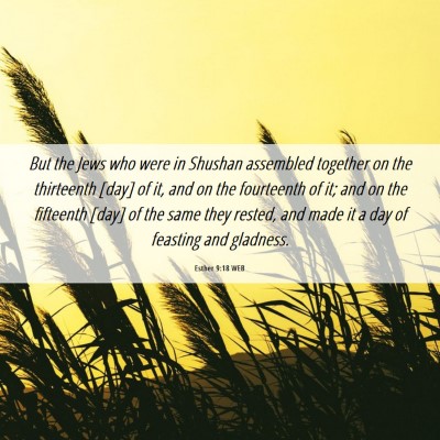 Picture 06 - Esther 9:18 WEB - But the Jews who were in Shushan assembled - Bible Verse Picture