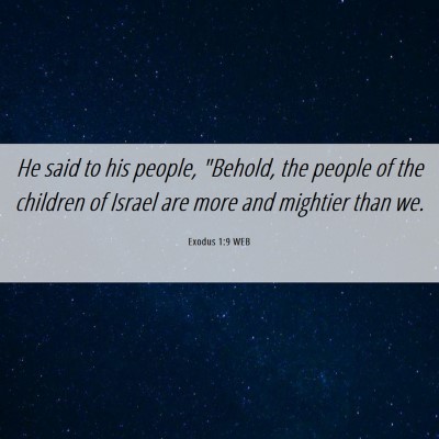 Picture 06 - Exodus 1:9 WEB - He said to his people, 