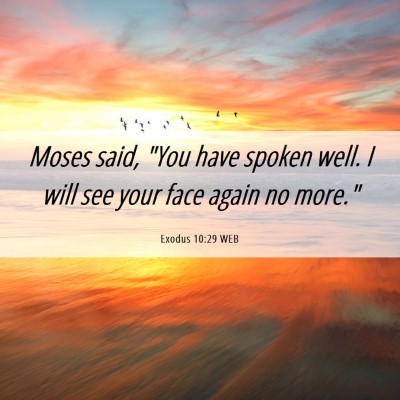 Picture 06 - Exodus 10:29 WEB - Moses said, 