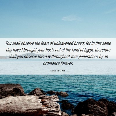 Picture 06 - Exodus 12:17 WEB - You shall observe the feast of unleavened bread; - Bible Verse Picture