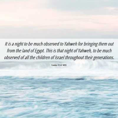 Picture 06 - Exodus 12:42 WEB - It is a night to be much observed to Yahweh for - Bible Verse Picture
