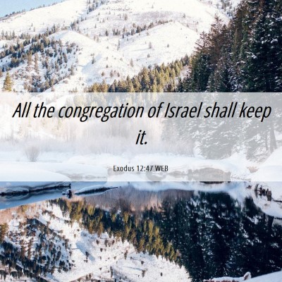 Picture 06 - Exodus 12:47 WEB - All the congregation of Israel shall keep - Bible Verse Picture