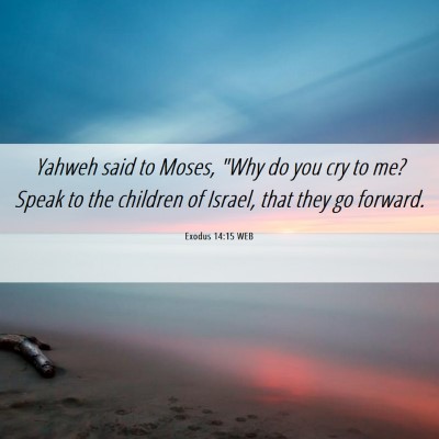 Picture 06 - Exodus 14:15 WEB - Yahweh said to Moses, 
