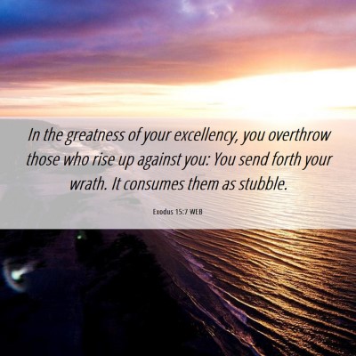 Picture 06 - Exodus 15:7 WEB - In the greatness of your excellency, you - Bible Verse Picture