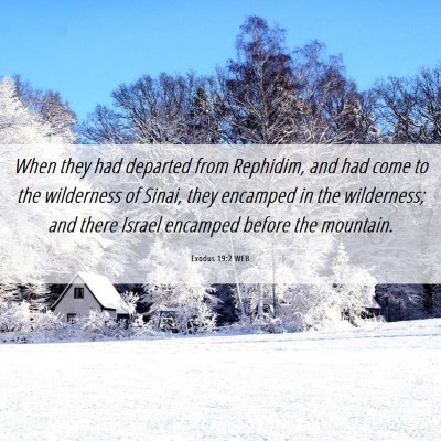 Picture 06 - Exodus 19:2 WEB - When they had departed from Rephidim, and had - Bible Verse Picture