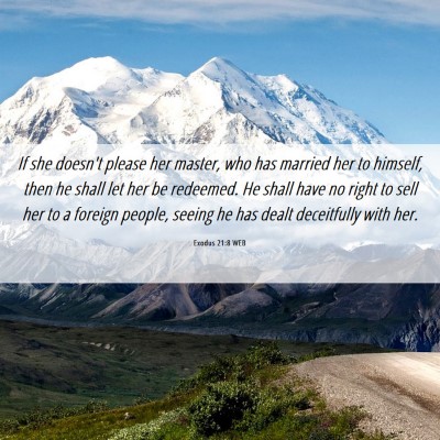 Picture 06 - Exodus 21:8 WEB - If she doesn't please her master, who has married - Bible Verse Picture