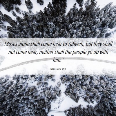 Picture 06 - Exodus 24:2 WEB - Moses alone shall come near to Yahweh, but they - Bible Verse Picture