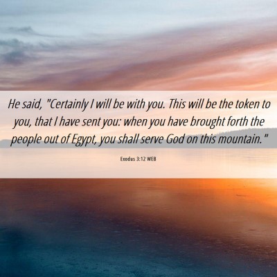 Picture 06 - Exodus 3:12 WEB - He said, 