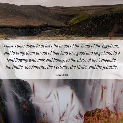 Picture 06 - Exodus 3:8 WEB - I have come down to deliver them out of the hand - Bible Verse Picture