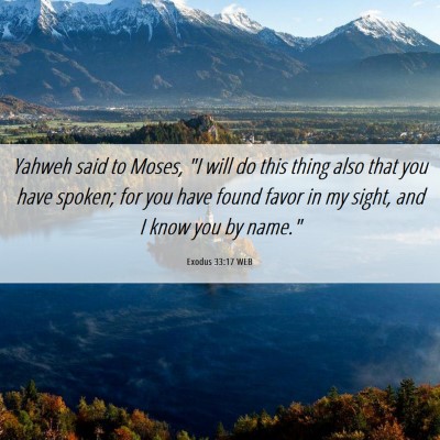 Picture 06 - Exodus 33:17 WEB - Yahweh said to Moses, 
