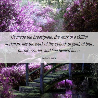 Picture 06 - Exodus 39:8 WEB - He made the breastplate, the work of a skillful - Bible Verse Picture