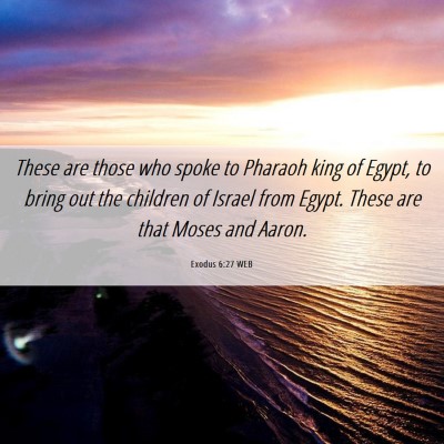 Picture 06 - Exodus 6:27 WEB - These are those who spoke to Pharaoh king of - Bible Verse Picture