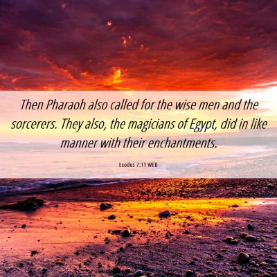 Picture 06 - Exodus 7:11 WEB - Then Pharaoh also called for the wise men and the - Bible Verse Picture