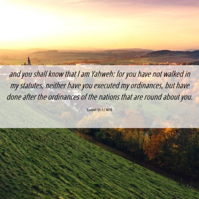 Picture 06 - Ezekiel 11:12 WEB - and you shall know that I am Yahweh: for you have - Bible Verse Picture