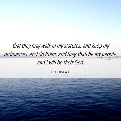 Picture 06 - Ezekiel 11:20 WEB - that they may walk in my statutes, and keep my - Bible Verse Picture