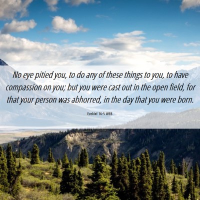 Picture 06 - Ezekiel 16:5 WEB - No eye pitied you, to do any of these things to - Bible Verse Picture