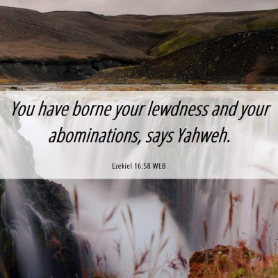 Picture 06 - Ezekiel 16:58 WEB - You have borne your lewdness and your - Bible Verse Picture