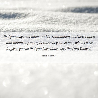 Picture 06 - Ezekiel 16:63 WEB - that you may remember, and be confounded, and - Bible Verse Picture